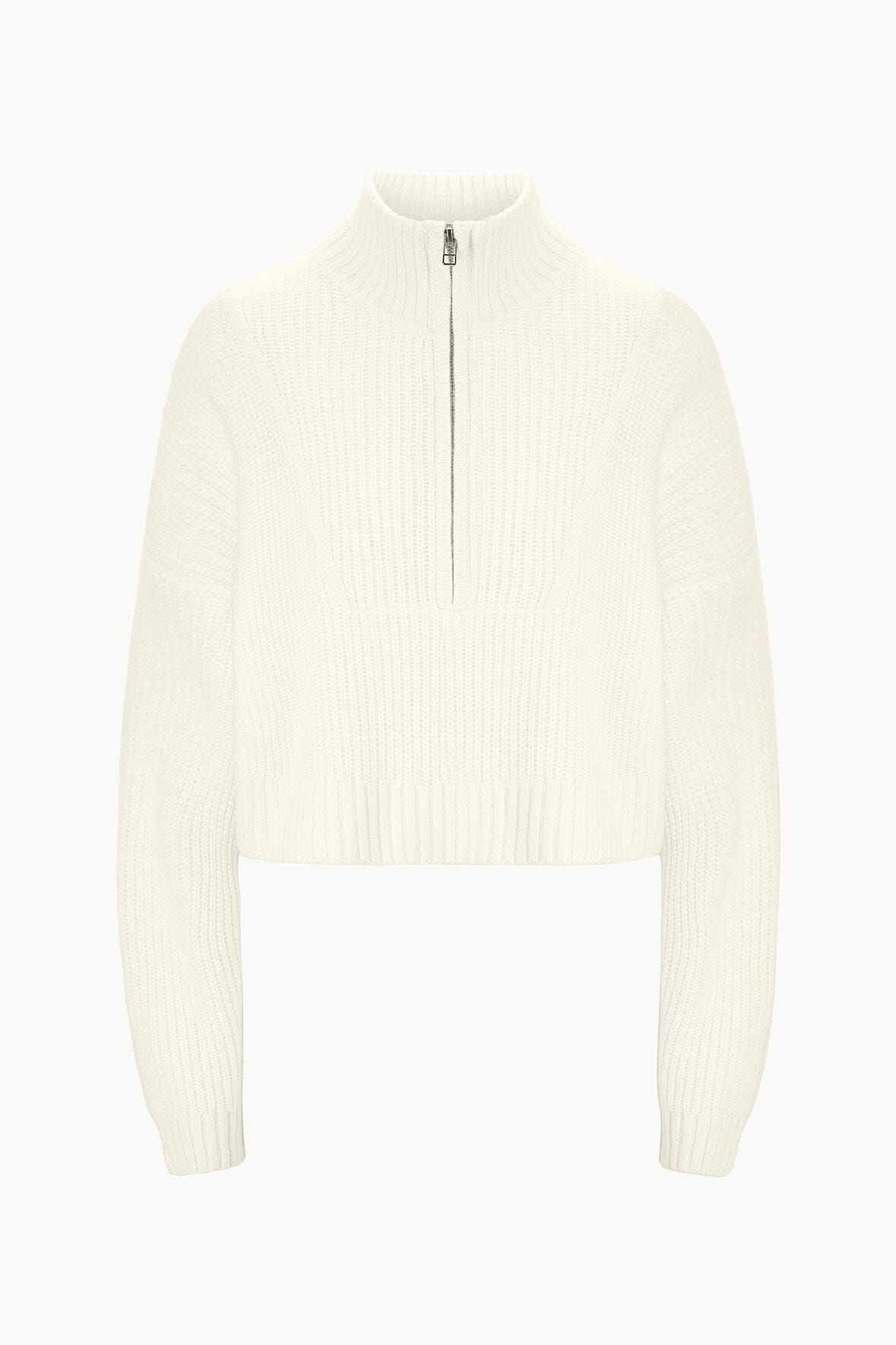 CASHMERE CROPPED HAMPTON SWEATER | IVORY