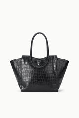 MAUDE TOTE BAG | BLACK CROCO